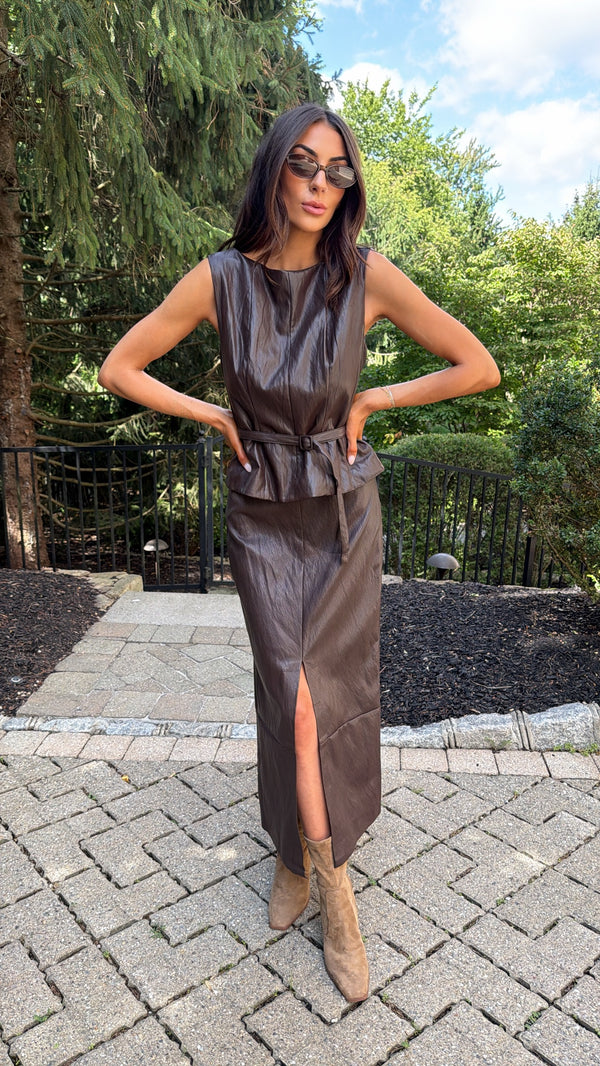Sophia Leather Top