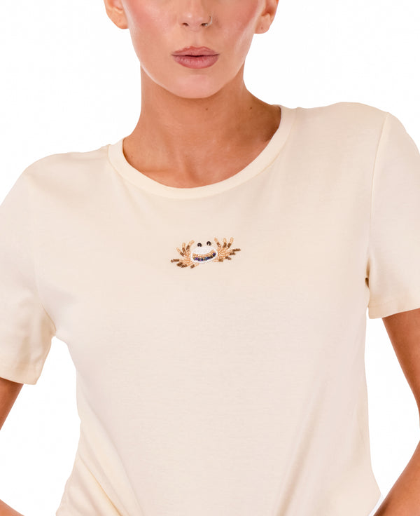 Beaded Crab Crop Top