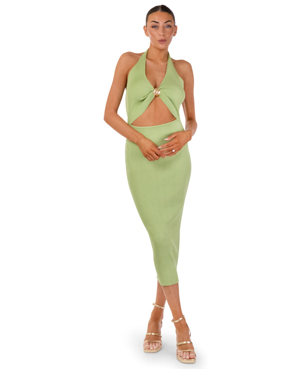 Aliyah Halter Midi Dress