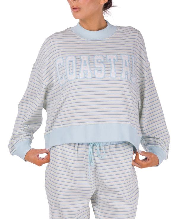 Cora Set Striped Mockneck