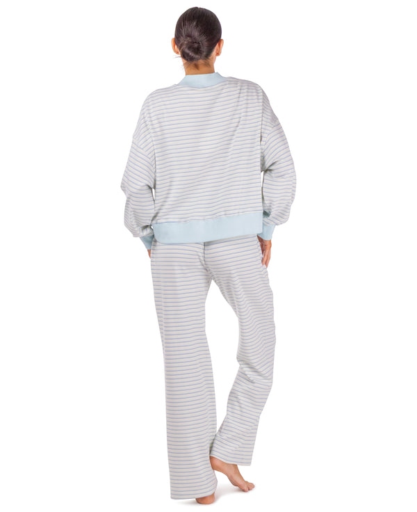 Cora Set Striped Mockneck