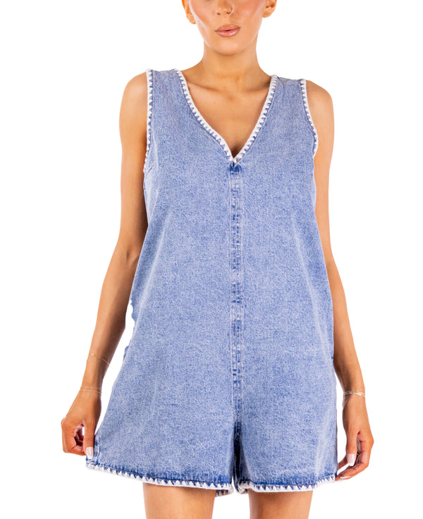 Mariah Denim Romper