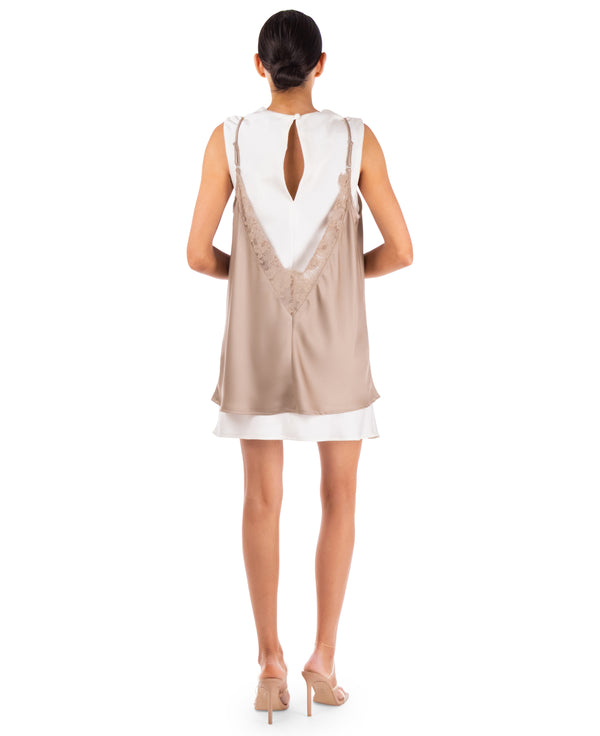 Audrey Layered Lace Mini Dress
