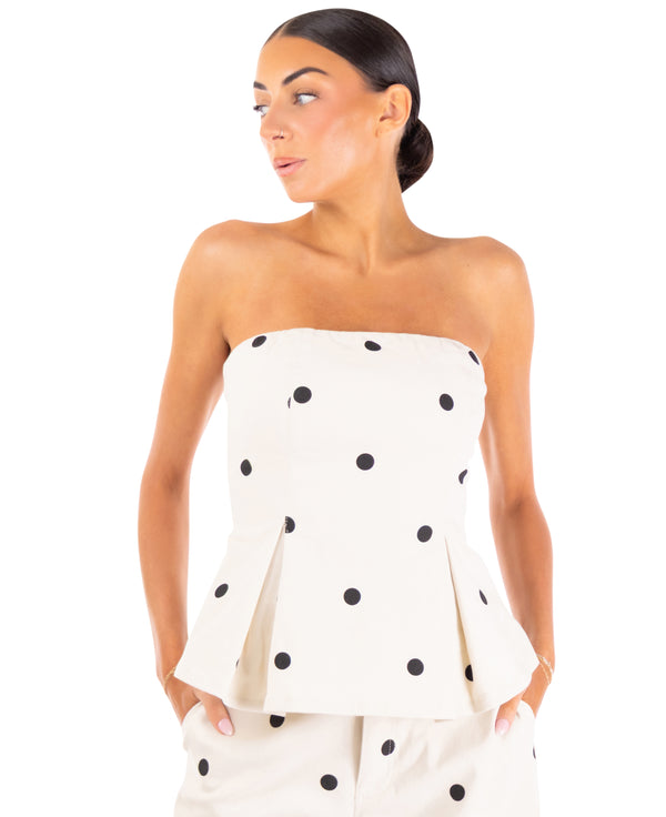 Kinsley Polkadot Tube Top