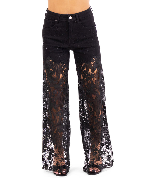 Anastasia Black Lace Jeans