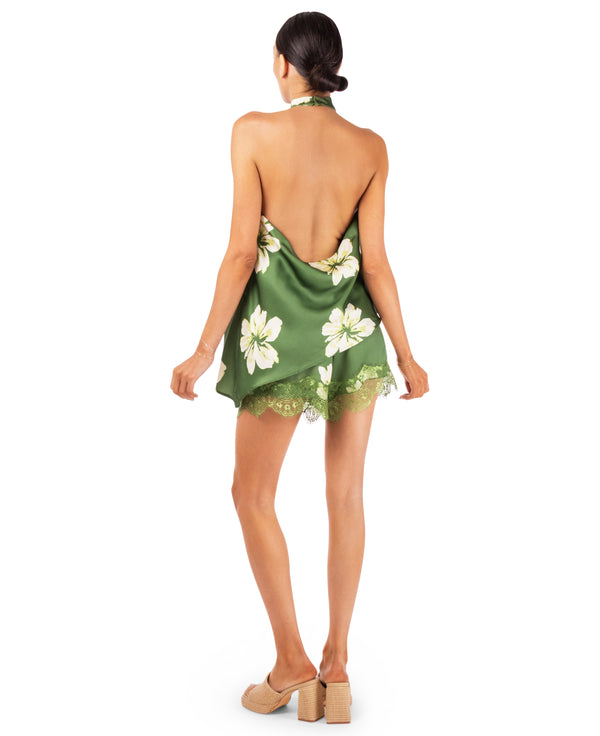 Alex Satin Halter Top