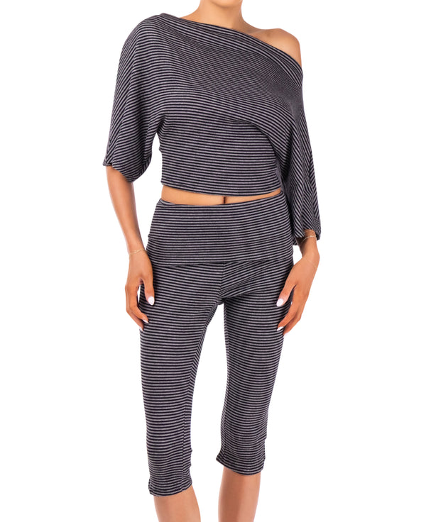 Hailey Striped Capri Pants