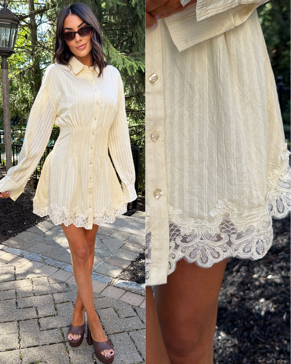 Alexa Button-Down Mini dress