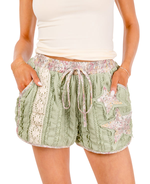 Reese Lace Mini Shorts