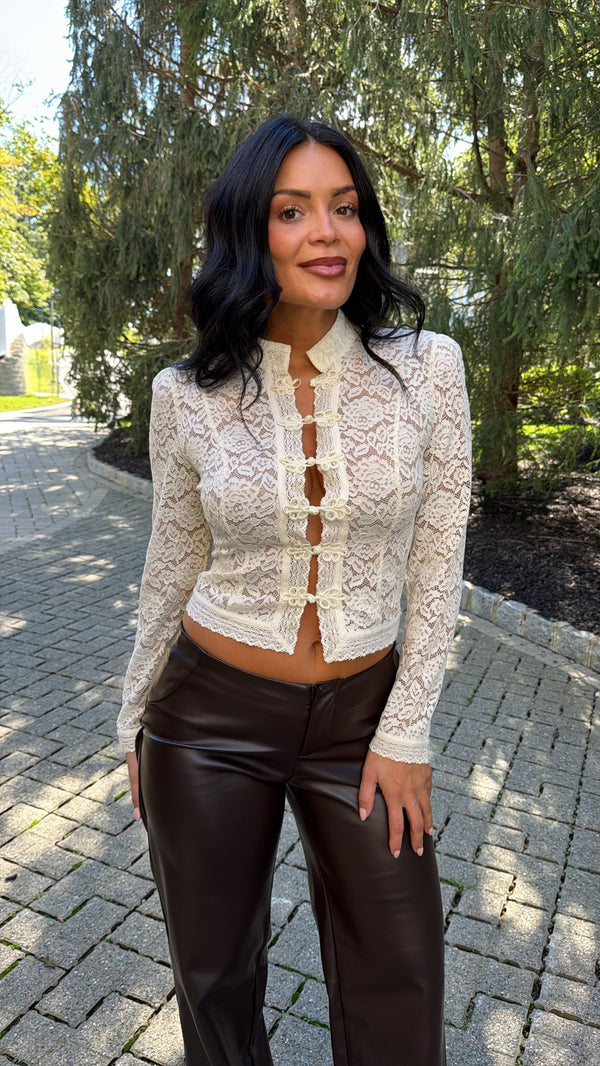 Trinity Military Button Top