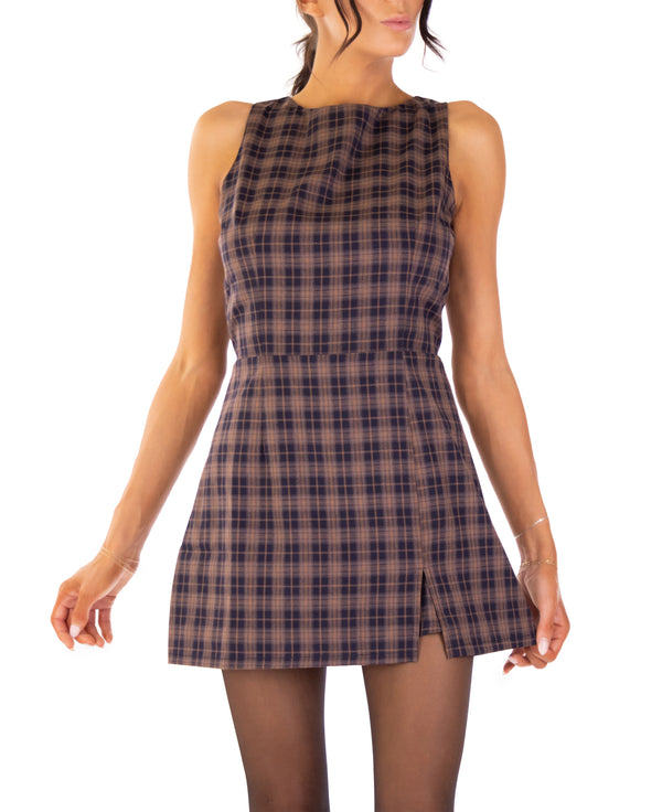 Tallulah Plaid Mini Dress