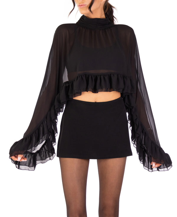 Vanessa Chiffon Crop Top