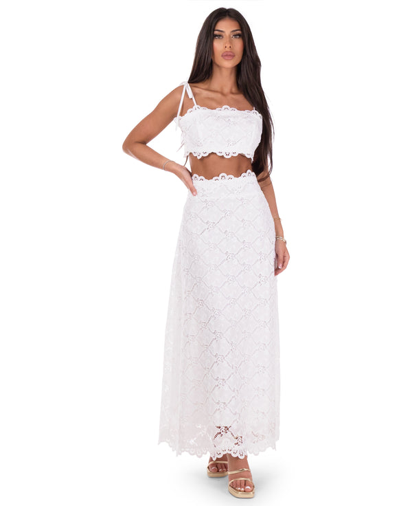 Rosalia Set Lace Midi Skirt