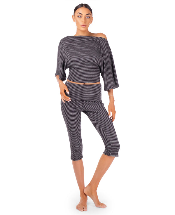 Hailey Striped Capri Pants