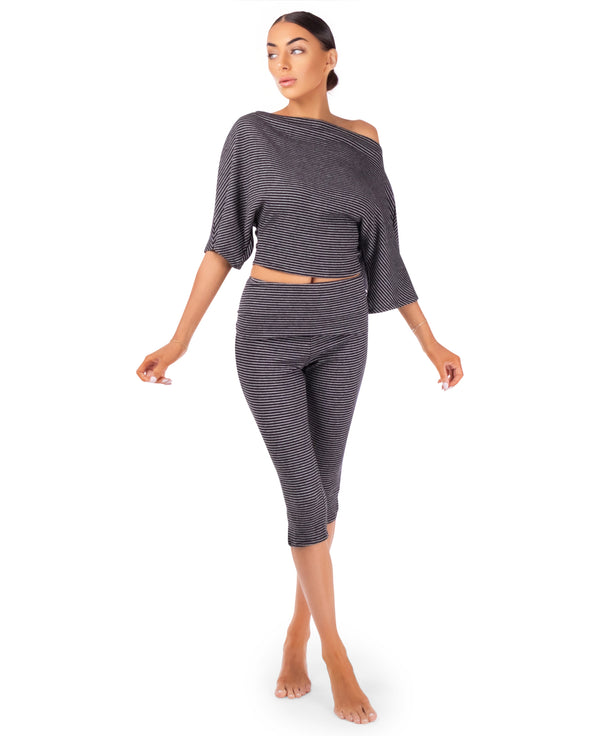 Hailey Striped Capri Pants
